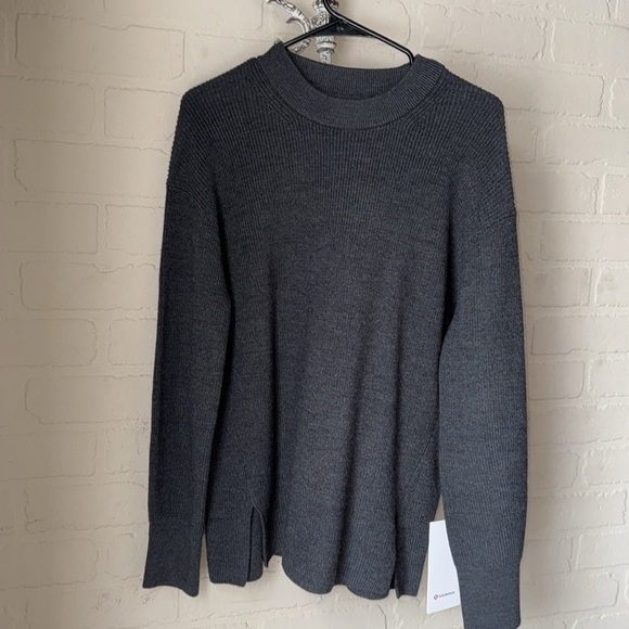 Lululemon athletica sweater Merino wool cotton NEW 6 ribbed blend crew neck - Picture 6 of 8